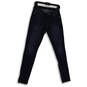 Womens Blue Denim Dark Wash Pockets Stretch Skinny Leg Jeans Size 4 image number 1