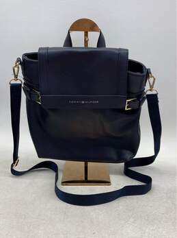Tommy Hilfiger Navy Blue Crossbody Bag with Gold Hardware, Stylish & Functional