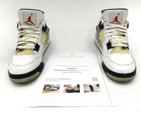 Jordan 4 Retro White Cement 2016 Men's Shoes Size 13 COA image number 1