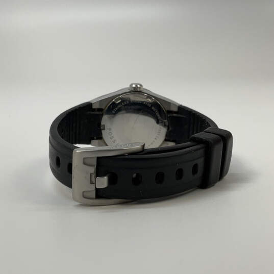 Designer Fossil AM-4167 Silver-Tone Dial Adjsutable Strap Analog Wristwatch image number 3