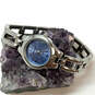Designer Fossil ES-9090 Silver-Tone Strap Round Blue Dial Analog Wristwatch image number 1