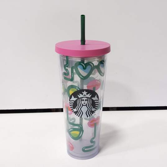 4pc Set of Assorted Starbucks Tumblers W/Lids image number 3