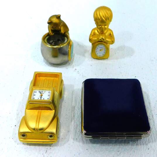 VTG Novelty Elgin Miniature Quartz Clock Collectibles image number 1