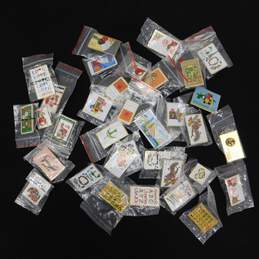 VNTG Jayne Co. Brand Various Postage Stamp Shaped Pins (Set of 34)