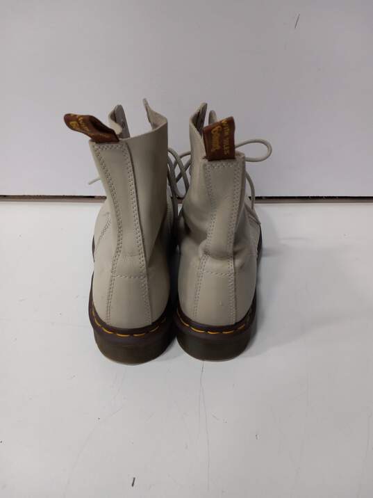 Dr. Martens Women's Pascal Beige Leather Boots Size 10 image number 4