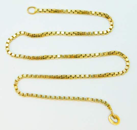 14K Yellow Gold Box Chain Bracelet for Repair 3.1g image number 1