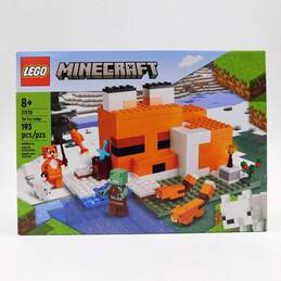 Sealed Lego Minecraft 21178 The Fox Lounge Building Toy Set