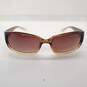 Armani Exchange Brown Ombre Narrow Rectangular Frame Sunglasses AX031/S image number 1
