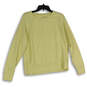 Womens Yellow Crew Neck Long Sleeve Pullover Sweatshirt Size Medium image number 1