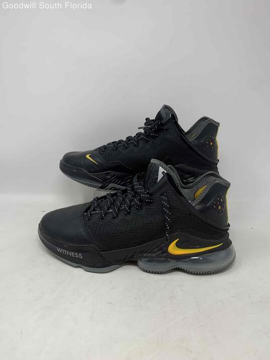 Nike Mens LeBron 19 Low DH1270-002 Black & Yellow Basketball Shoes Size 9.5 image number 1