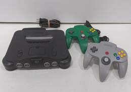 Vintage Nintendo 64 Game Console with Two Controllers & Power Supply