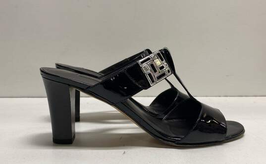 Brighton Rouge Black Patent Leather Slip-On Heeled Sandals Women's Size 8.5M image number 3