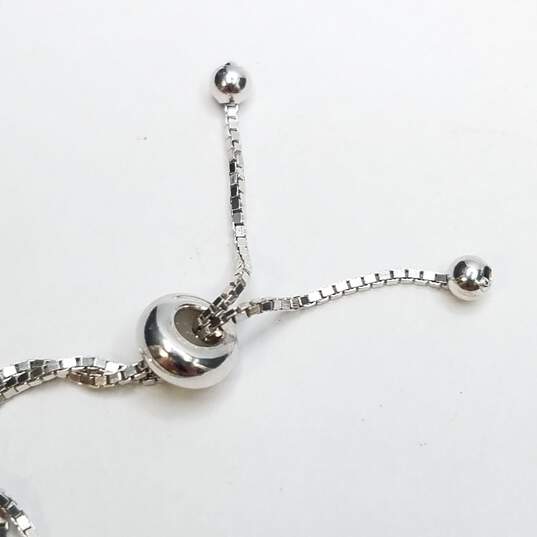 Sterling Silver Crystal CZ Sz 5 1/2 Ring Post Earring 7in - 8in Bracelet Bundle 4pcs 13.3g image number 6