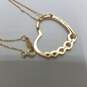 JCM Jacmel 10k Gold Cubic Zirconia Heart Pendant Necklace image number 7