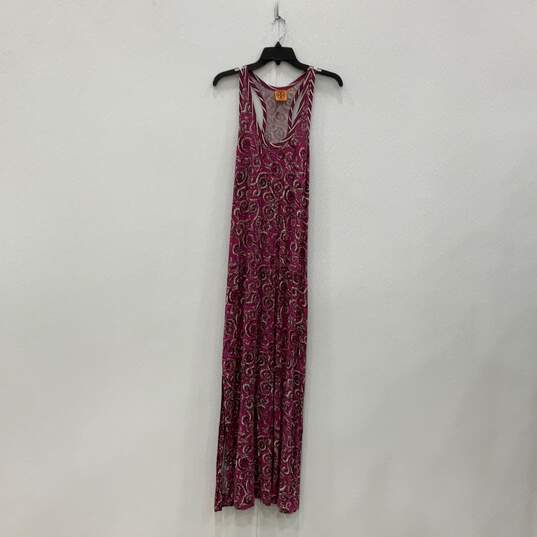 Womens Purple Floral Scoop Neck Sleeveless Pullover Maxi Dress Size Medium image number 1