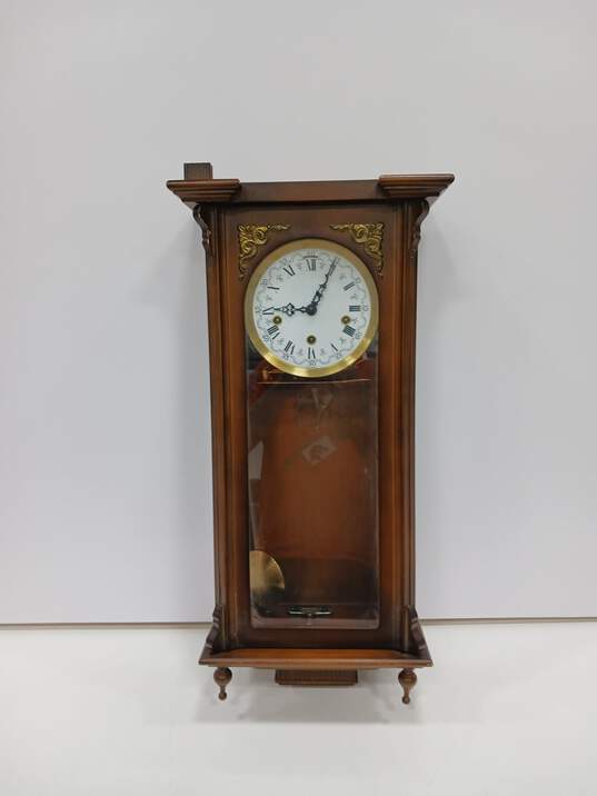 Westminster Wood Cased Vintage Chime Wall Clock image number 1