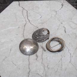 Bundle of 3 Sterling Silver Brooches
