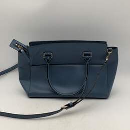 Kate Spade Womens Blue Leather Adjustable Strap Zipper Satchel Bag Purse alternative image