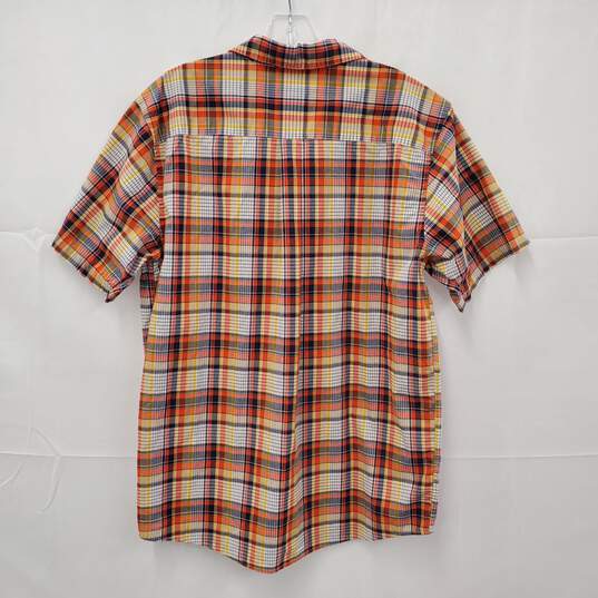 Patagonia MN's Organic Cotton Plaid Short Sleeve Shirt Size L image number 2