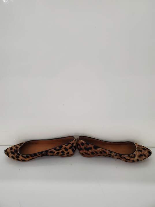 Madewell Leopard Cheetah Print Calfhair Ballet Flats Shoes Size-5.5 New image number 2