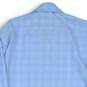 Men's Michael Kors Blue Plaid Button-Up Shirt Size L image number 4