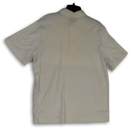 NWT Womens White Collared Button Front Short Sleeve Polo Shirt Size Large alternative image