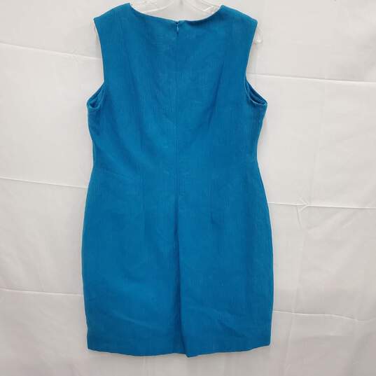 NWT LAVA WM's Teal Sleeveless Sheath Mini Dress Size 50/8 US image number 2