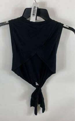 NWT Fabletics Womens Black Wraparound Marissa Tie-Up Cropped Tank Top Size XS alternative image