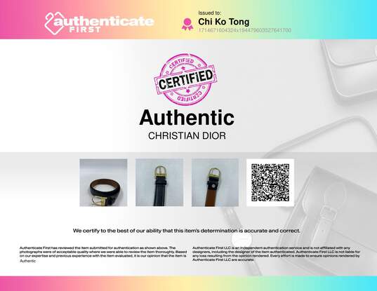 Authentic Christian Dior Black Belt - Size One Size image number 7