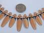 Vintage Copper Clip-On Earrings & Statement Necklace 72.0g image number 6