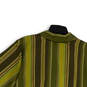 Womens Green Brown Chevron 3/4 Sleeve Point Collar Button-Up Shirt Sz 18/20 image number 4