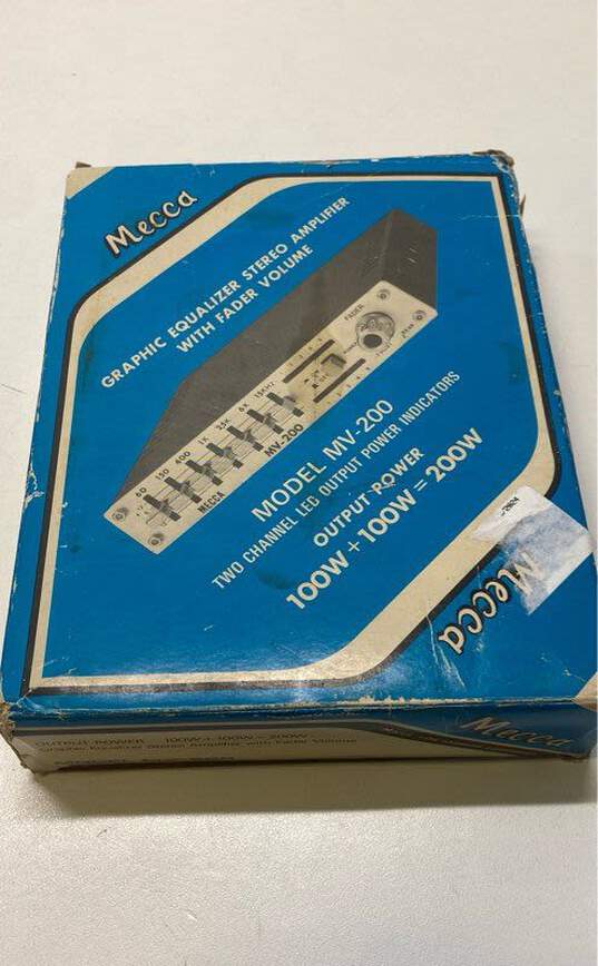 Mecca Model MV-200 Graphic Equalizer Stereo Amplifier With Fader Volume image number 1