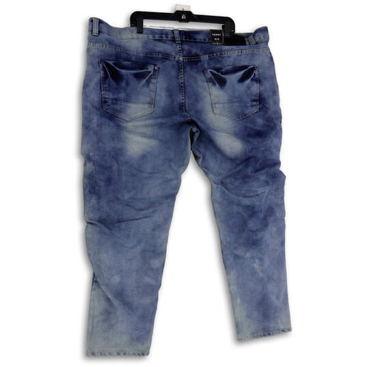 NWT Mens Blue Denim Medium Wash Distressed Tapered Leg Jeans Size 44x32 image number 2