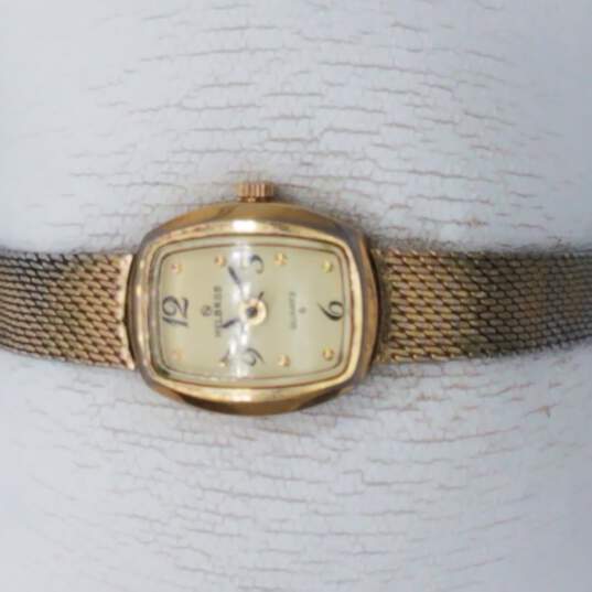 Vintage Helbros Gold Tone Quartz Watch NOT RUNNING image number 1