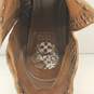 Vince Camuto Brown Leather Peep Toe Block Heel US 7.5 image number 8