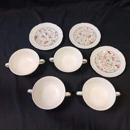 Vintage Erphila Mayfair Cherry Chintz Tea Pot w/Matching Teacups and Plates alternative image