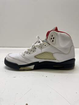 Nike Air Jordan 5 Fire Red White Sneaker Athletic Shoe Boys 7 alternative image