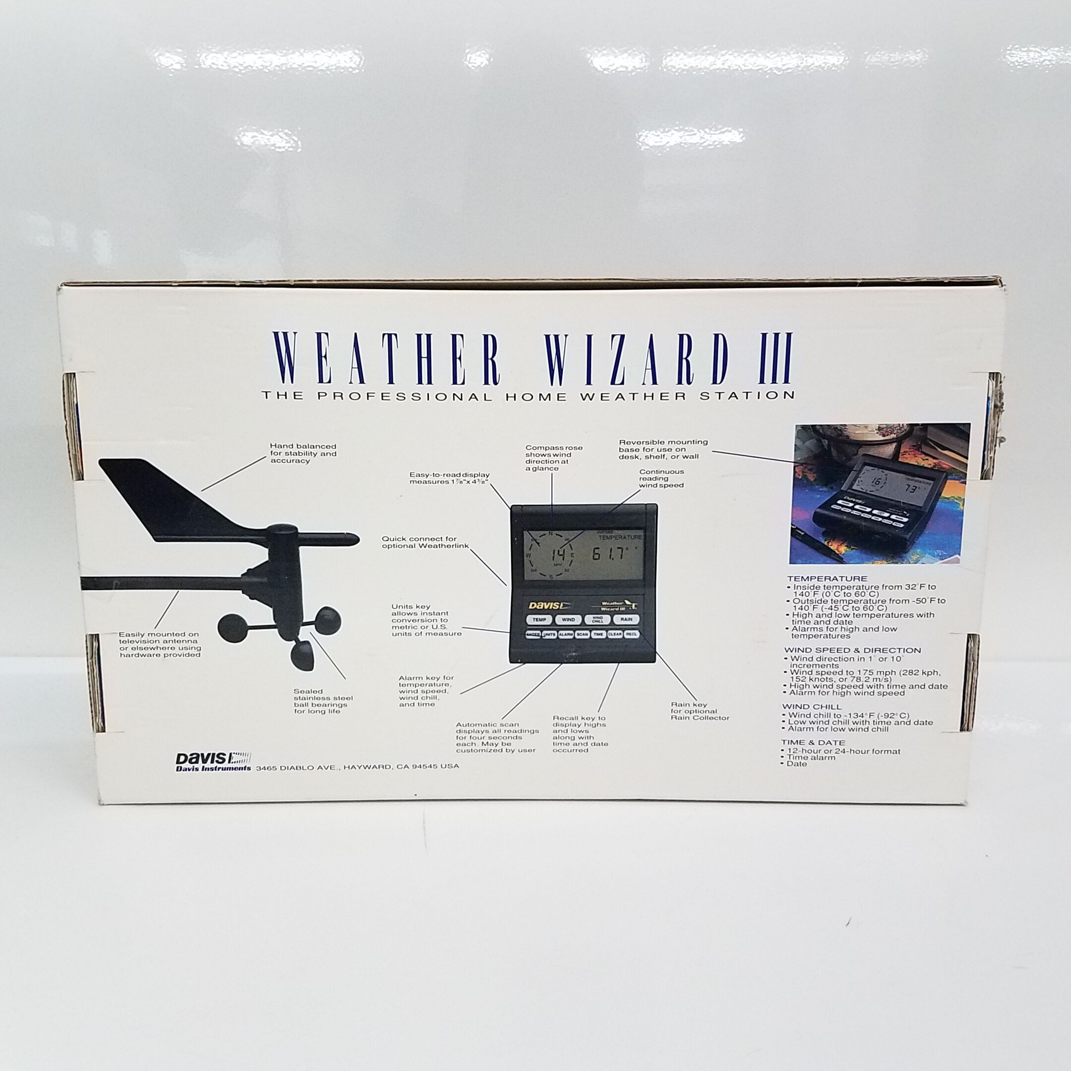 Weather Wizard III Pro Home Weather Station IOB - Untested