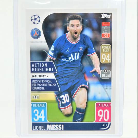 2021-22 Lionel Messi Topps Match Attax UCL Extra Action Highlights image number 1