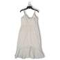 NWT Banana Republic Womens Fit & Flare Dress Midi White Striped Size 4 image number 2