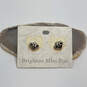 Designer Brighton Silver-Tone Crystal Heart Shape Stud Earrings image number 3