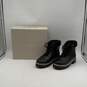 NIB Marc Fisher Womens Black Leather Round Toe Lace Up Winter Boots Size 9M image number 1