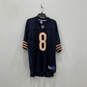 Mens Blue Orange NFL Chicago Bears Rex Grossman #8 Football Jersey Size L image number 1