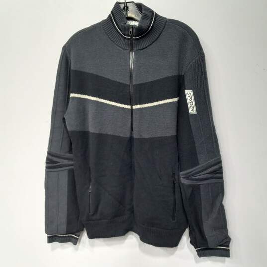 Spyder Men's Blue/Black Full-Zip Sweater Size M image number 1