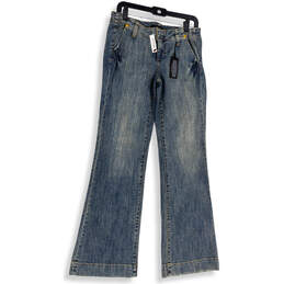 NWT Womens Blue Denim Medium Wash Pockets Comfort Bootcut Leg Jeans Size 6