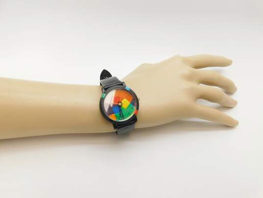 Vintage John Zaboyan Limited Edition Colorful Geometric Quartz Watch 19.0g image number 2