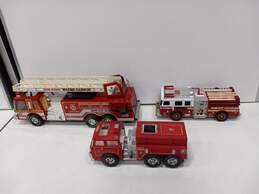 Bundle of Assorted Toy Fire Trucks Tonka, Remco, Nylint