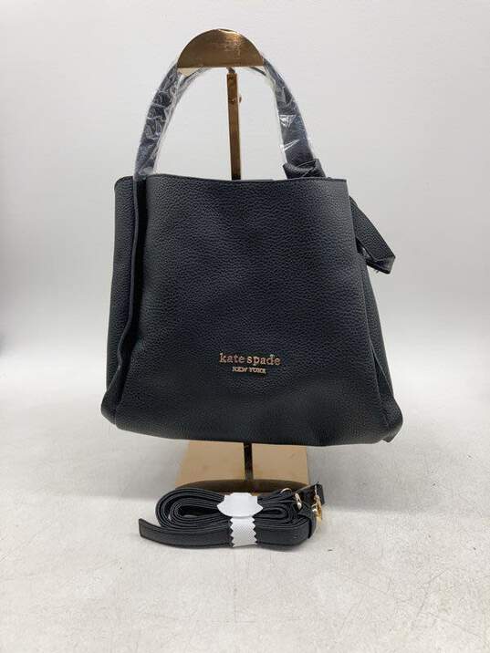 Kate Spade Black Pebbled Leather Handbag NWT, Detachable Strap image number 1