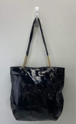 Michael Kors Black Patent Leather Shoulder Tote Bag alternative image