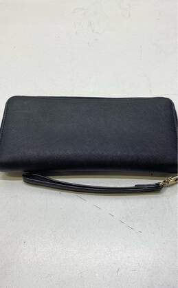 Tory Burch Saffiano Leather Zip Continental Wallet Wristlet Black alternative image